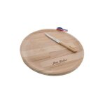 Plateau pizza bois 33cm + couteau - jean dubost