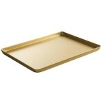 Hendi - plateau prsentoir boulangerie confiserie aluminium 400x300x20mm dor 808566
