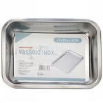 Plateau rectangulaire en acier inoxydable pour le four de cuisine 27x20x4. 8 cm