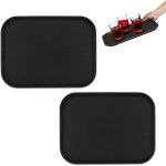 Plateau de service, lot de 2, surface antid�rapante, forme rectangulaire, boissons, restaurant, lxp: ...