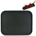 Relaxdays plateau de service, lot de 2, surface antid�rapante, forme rectangulaire, restaurant, lxp: ...