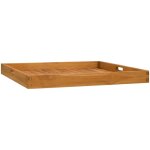 Plateau de service 70x70 cm bois de teck massif vidaxl