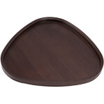 Plateau de service en bambou robuste et �l�gant, forme triangulaire multifonction pour caf�, bureau ou ...