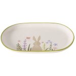 Plateau de service en c�ramique gabby, rectangulaire, lapin, 24, 5 x 16 cm
