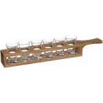 Secret de gourmet - plateau pour servir des boissons, en bois, 6 verres