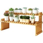 Plateau de table en bambou pour plantes, �tag�re � fleurs, pour int�rieur et ext�rieur, maison, patio, ...