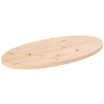 Plateau de table, de bureau, table � manger 80x40x2, 5 cm bois de pin massif ovale vidaxl