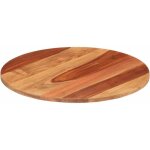 Vidaxl ? plateau de table rond en bois d'acacia massif 40 cm ? �paisseur 15 - 16 mm ? finition polie ...