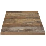 Plateau de table carr� 700 mm - effet bois vielli - bolero