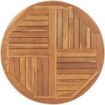 Plateau de table dessus de table bois de teck solide rond 2, 5 cm 90 cm 21743 Plateau de table dessus de table bois de teck solide rond 2, 5 cm 90 cm 21743