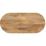 Plateau de table, dessus de table, table � manger 120x50x2, 5 cm ovale bois massif de manguier con986421 ...
