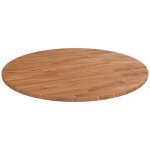 Plateau de table plan de travail - rond marron clair �90x1, 5 cm bois ch�ne trait� bv318301