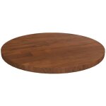 Plateau de table plan de travail - rond marron fonc 30x1, 5cm chne massif trait bv870100