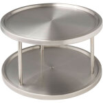 Plateau tournant duo wenko 2 tablettes de rangement rotatives, am�nagement int�rieur des placards, acier ...