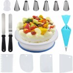 Plateau tournant de g�teau 15pcs, plateau tournant pour patisserie(1 plateau tournant 28cm / 11pouce, ...