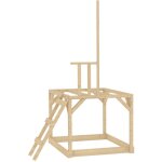 Plateforme pilotis avec balcon naturel pour maisonnette modulable en bois fsc�