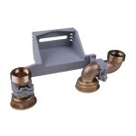 Platine de fixation compteur gaz naturel - entraxe 160 / 110 - m�le 6 / 20 - �crou 6 / 20