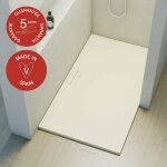 Receveur de douche poalgi, extraplat, blanc marfil, l. 80 x l. 160 cm, srie shile