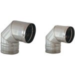 Plier le coude plier 90 12 cm 120 mm en acier inoxydable pour poa les a bois et tubes a granula s