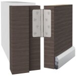 Athmer - plinthe porte ? thermique et acoustique - en applique ? recoupable - en aluminium - argent 830mm ...