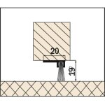 Bas de porte � brosse aluminium 3000mm ? isolation contre courants d'air ? installation facile ? 308704 ...