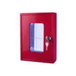 Plombservice - coffret / boitier sous verre dormant rouge pour vanne gaz 450x450x250mm