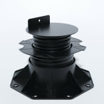 Plot rglable de 60  138 mm pour terrasse bois et composite - coloris - noir