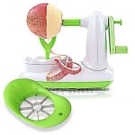 Plucheur de pommes, �plucheur de poires avec trancheuse et vide pomme � 8 quartiers, lames en acier inoxydable ...