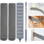 Plumeau tlescopique, brosse  poussire de chevet avec poigne en acier inoxydable, lavable flexible ...