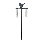 Pluviomètre en fonte avec thermomètre 22x88cm Pluviomètre en fonte avec thermomètre 22x88cm