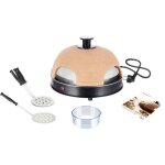 Po - 115985 fabricant de pizzas et de fours de 4 pizza(s) 900 w noir, orange - emerio
