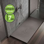 Poalgi - receveur de douche extraplat hos's, marron tundra, 90x90 cm, bac forme squaree extra plat, compositio ...