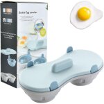 Pocheuse � ?ufs - ensemble de chaudi�re � ?ufs en silicone comestible � 2 cavit�s, double coquetiers ...