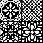 Pochoir carreaux - 30x30x0. 2 cm