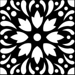 Pochoir carreau ciment - 15x15x0. 2 cm