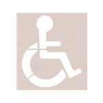 Pochoir handicap� petit mod�le format du motif 300x600 mm - technima soppec