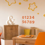 Pochoir lettres & chiffres, pochoirs chiffre 3, r�utilisable, pour personnalisation, 9, 5 cm x 9, 5 cm ...