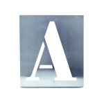 Pochoir mtal alphabet 50mm wilmart 315010