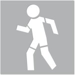 Signaletique. biz france ? pochoir pi�ton 300 x 300 mm ? pvc expans� 5mm pour marquage au sol ? pictogramme ...
