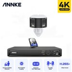 Poe 4k kit de vidéosurveillance caméra panoramique à double objectif 180 ° h. 265 + kit de caméra de ... Poe 4k kit de vidéosurveillance caméra panoramique à double objectif 180 ° h. 265 + kit de caméra de ...
