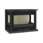 Fm biomasa - pole  bois 3 faces suspendu ventil - firematic columbia 3f 12. 5 kw foyer en vermiculite ...