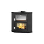 Fm - poêle à bois d'angle avec four - firematic texas 10. 9 kw foyer en vermiculite Fm - poêle à bois d'angle avec four - firematic texas 10. 9 kw foyer en vermiculite