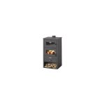 Blist - poele a' bois br avec four en acier anthracite de forte e'paisseur 12 kw pour 140 m chauffe' Blist - poele a' bois br avec four en acier anthracite de forte e'paisseur 12 kw pour 140 m chauffe'