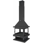 Fm biomasa - pole  bois chemine 4 faces - firematic kingston 10. 4 kw porte fonte - sans vitre srigraphie ...
