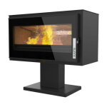 Supra - pole  bois larry sur pied acier - horizontal - tanche - bcher - 8, 5kw