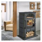 350104000053 - pole  bois chamonix xxl 12kw peint anthracite godin - 350104peintanth