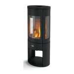 Godin - poele a bois etanche rosnay 7kw peint anthracite 411106noir