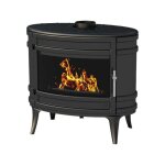 Poele a bois en fonte invicta mandor - puissance optimale: 12 kw - max: 18kw - bches 33 cm max - fabriqu ...