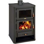Prity - po�le � bois avec four. puissance de chauffage de 14 kw. po�le � combustible solide pour la cuisson. ...