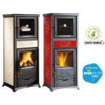 Pole  bois avec four raccordable - la nordica rossella plus forno evo 9. 1 kw bordeaux